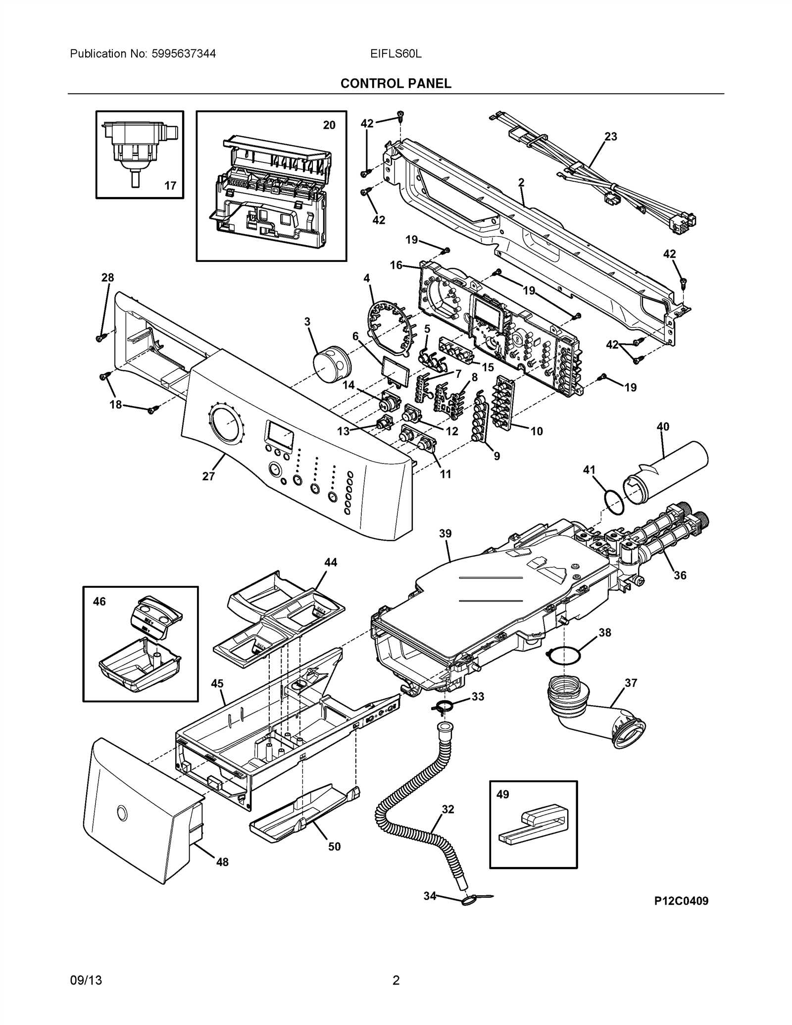 electrolux washer parts diagram