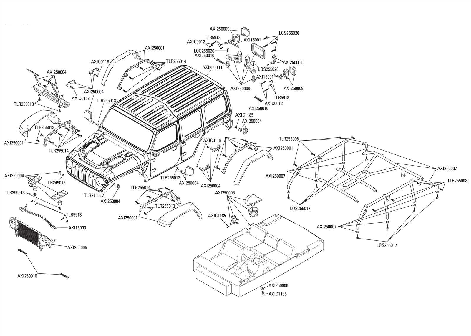 jeep body parts diagram