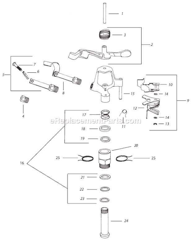 impact sprinkler parts diagram