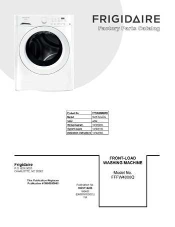 frigidaire stackable washer dryer parts diagram