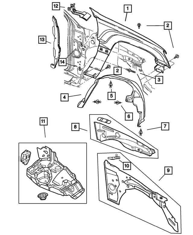 front end jeep grand cherokee parts diagram