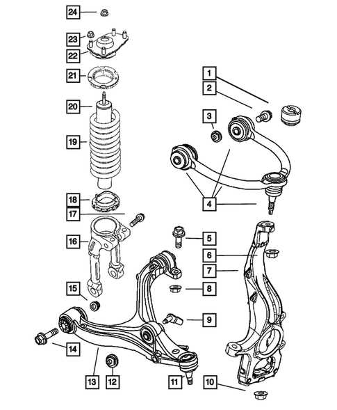 front end jeep grand cherokee parts diagram