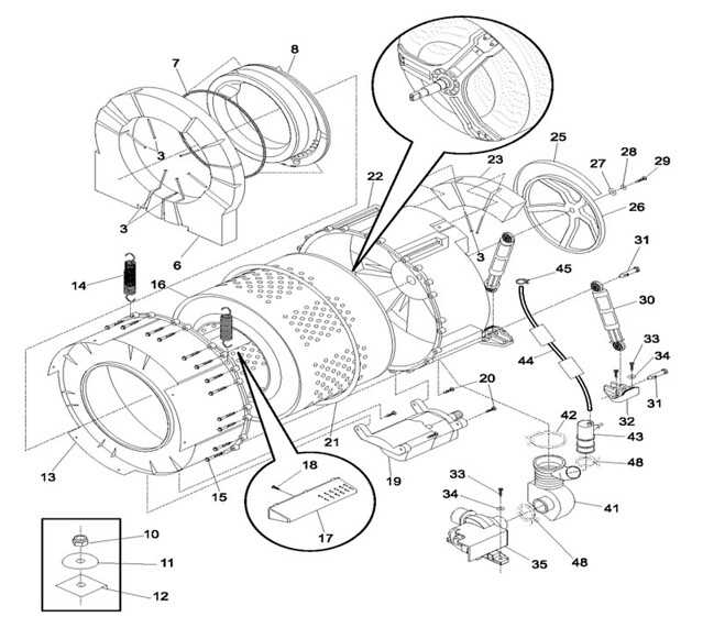 front load washing machine parts diagram