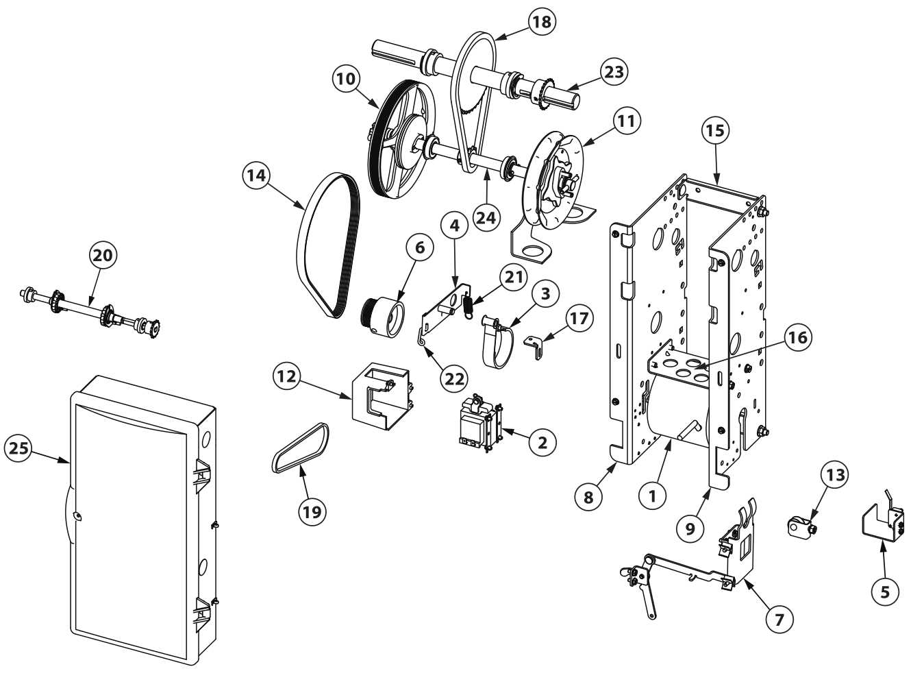 garage door parts diagram