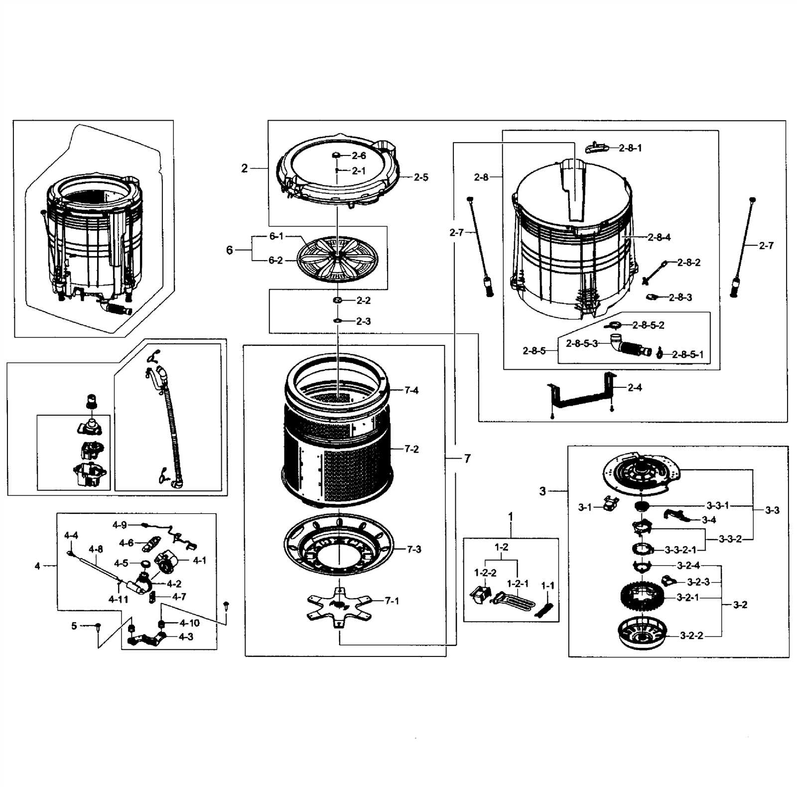 ge front load washer parts diagram