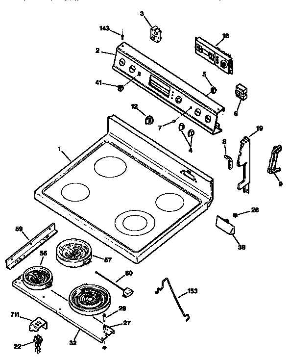 ge gas stove parts diagram