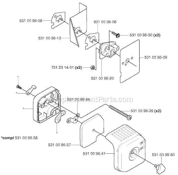 husqvarna 125b leaf blower parts diagram