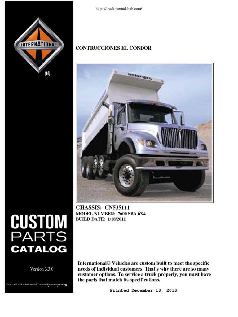 international truck parts diagram