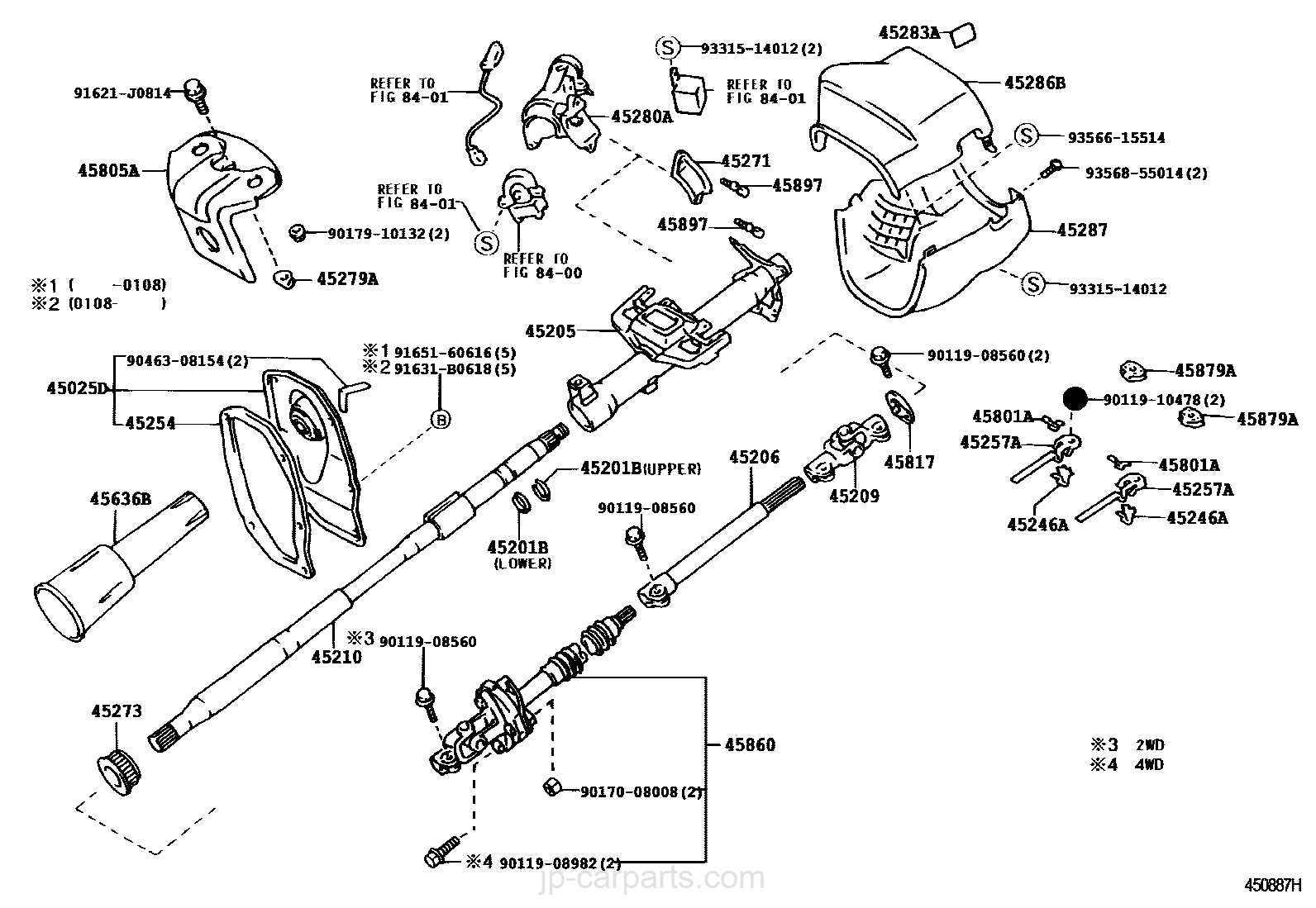 steering column parts diagram