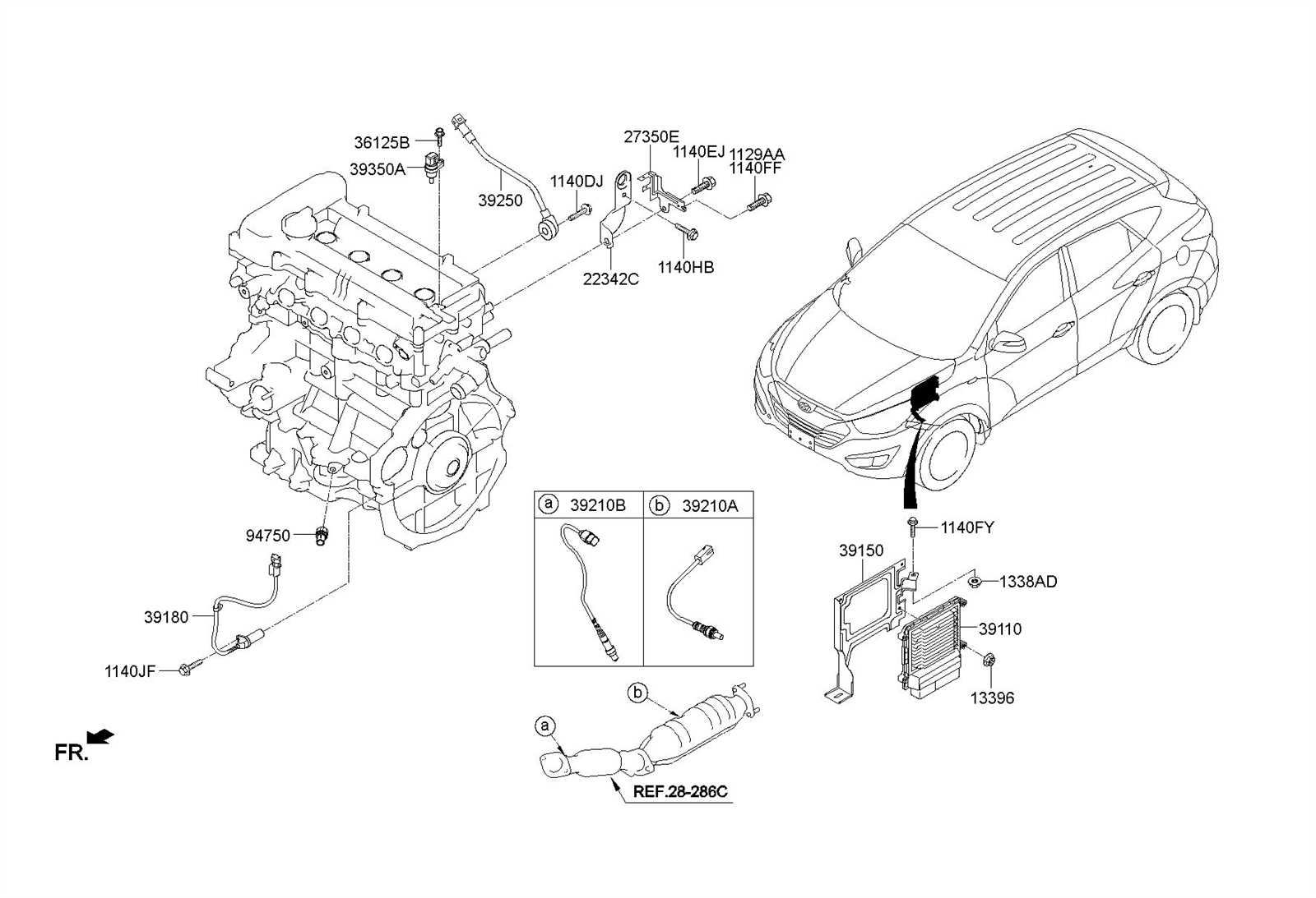 hyundai tucson parts diagram