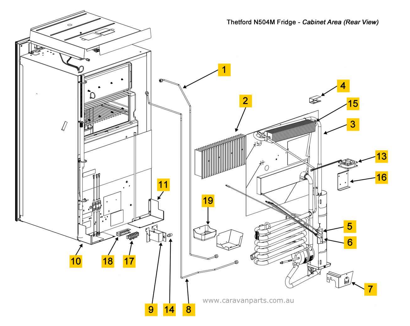 fridge parts diagram