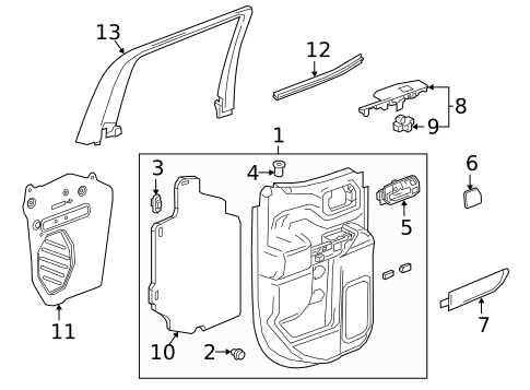 door silverado chevy silverado interior parts diagram