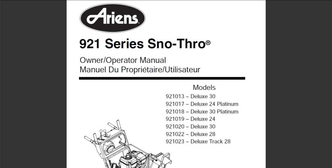 ariens deluxe 28 parts diagram