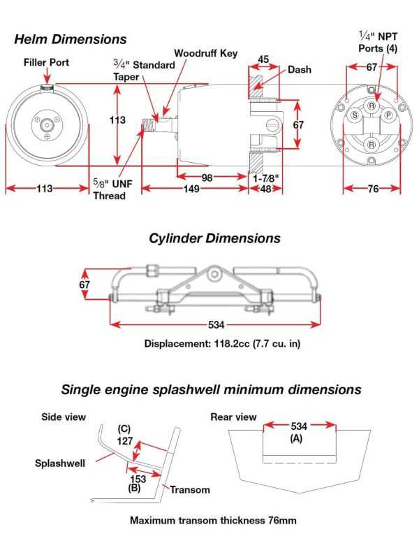 hynautic steering parts diagram