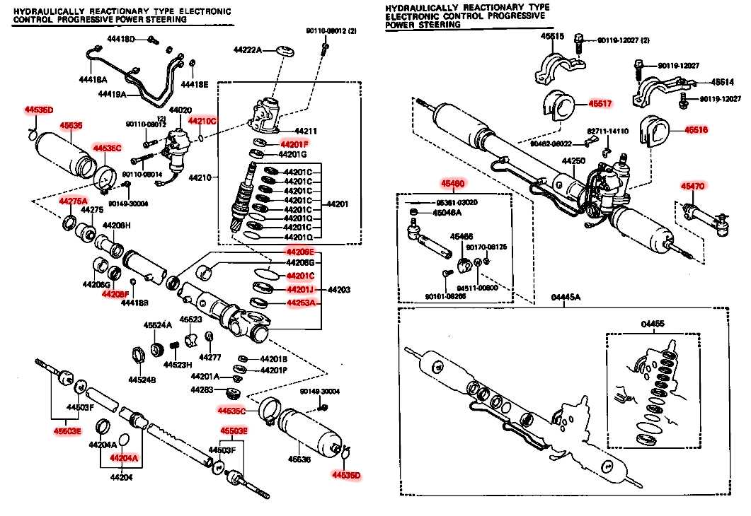 rack and pinion parts diagram