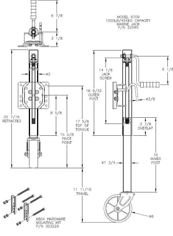 trailer jack parts diagram