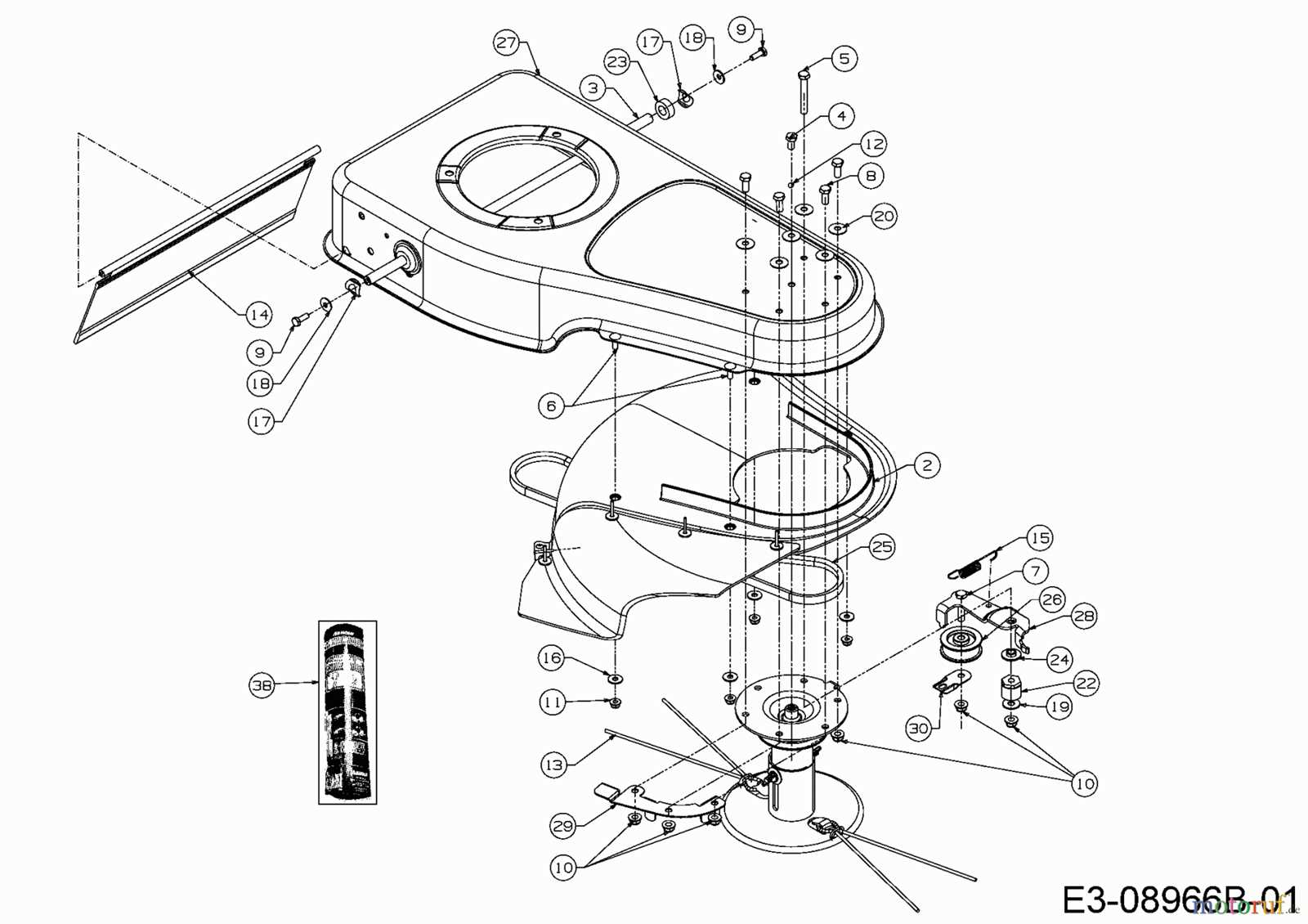 cub cadet st100 parts diagram