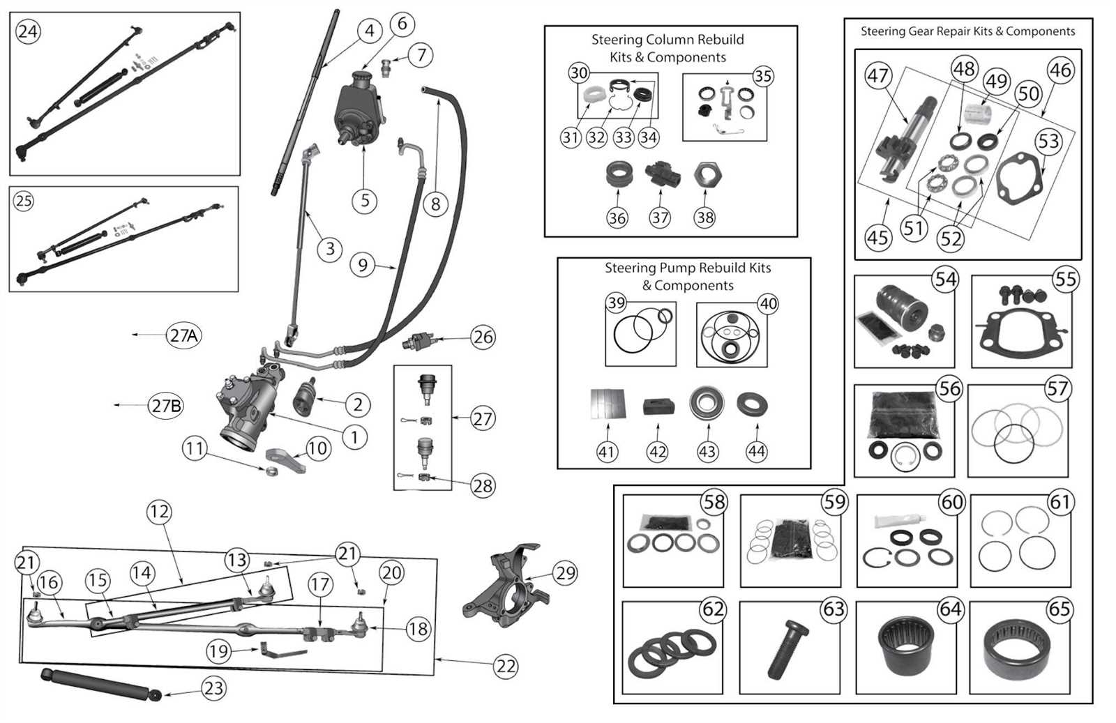 jeep steering parts diagram