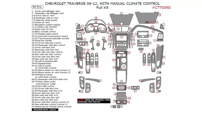 chevy traverse parts diagram