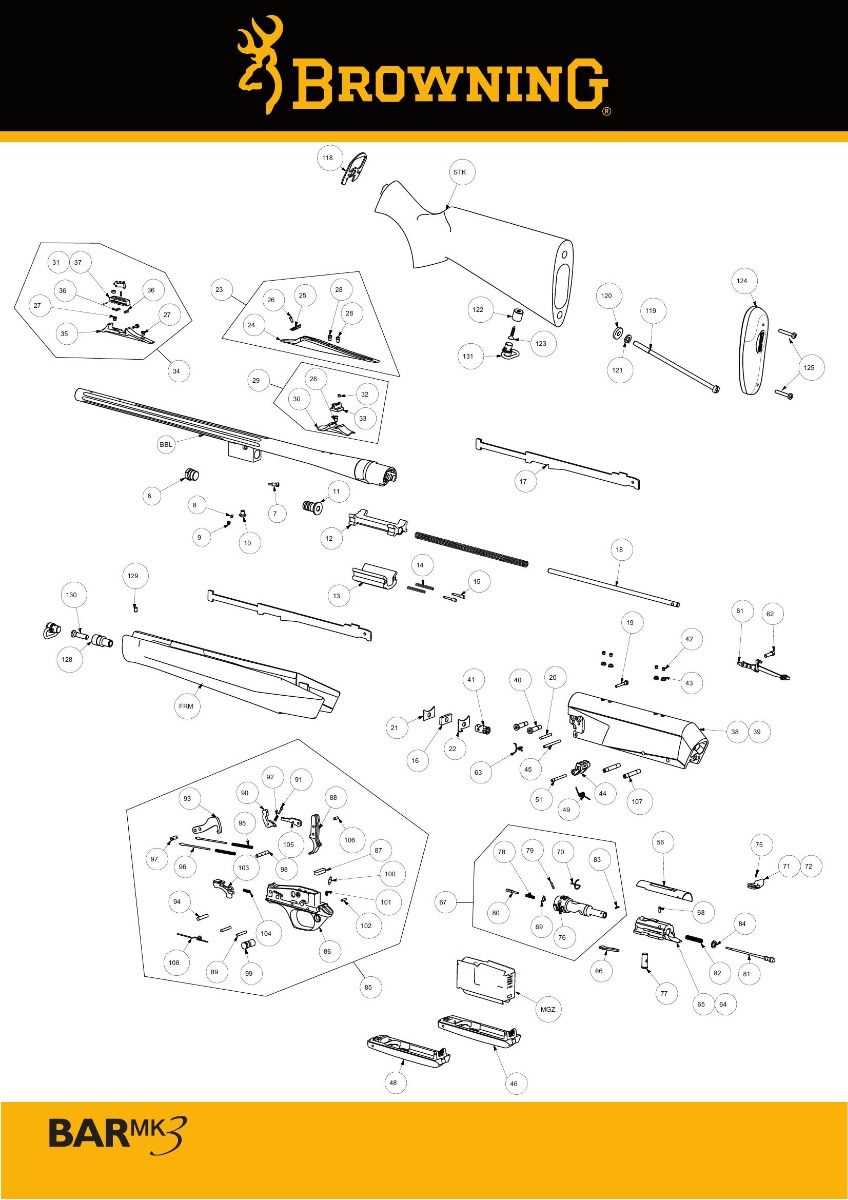 browning citori parts diagram