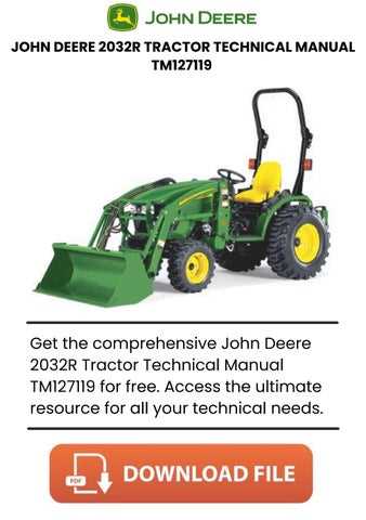 john deere 2032r parts diagram