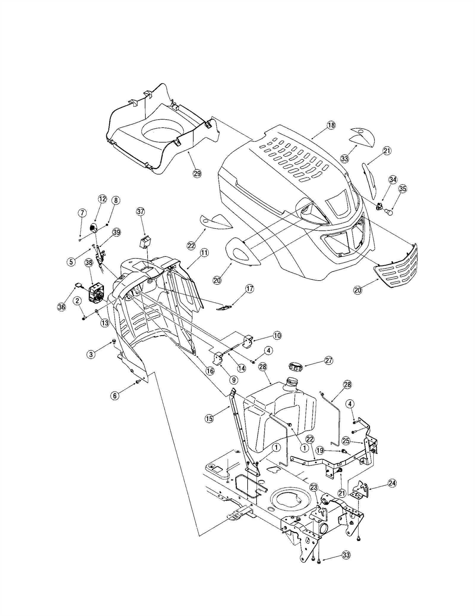 toro mower deck parts diagram