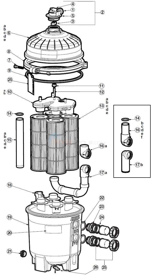 hayward pool sand filter parts diagram