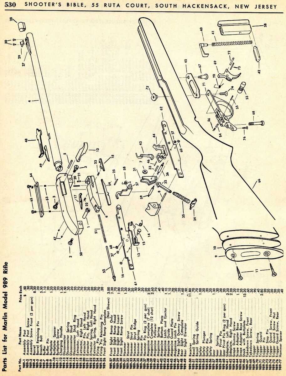 model 60 marlin parts diagram