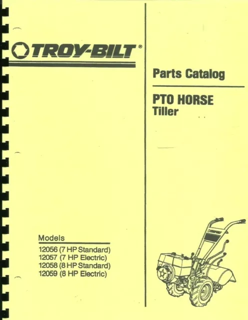 troy bilt horse tiller parts diagram