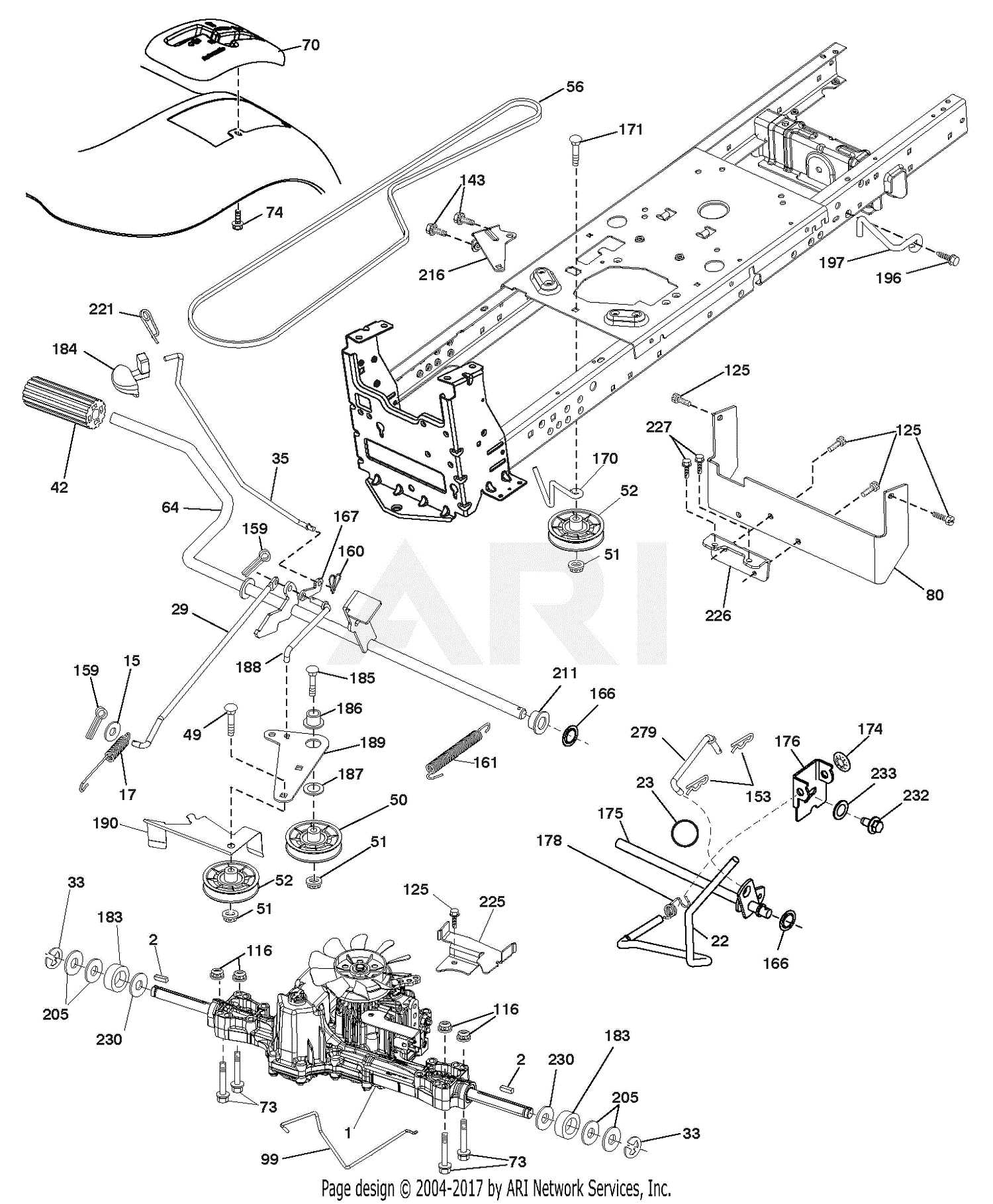 ariens lawn mower parts diagram