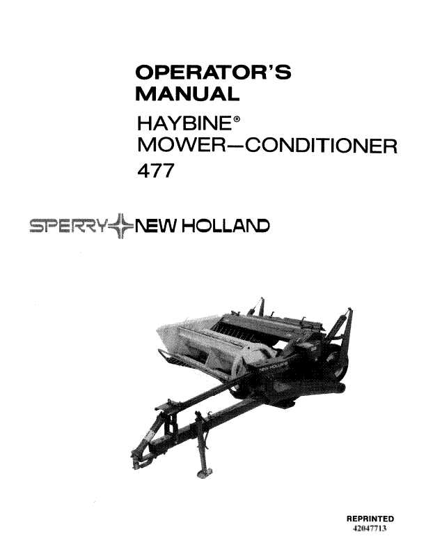 new holland 488 haybine parts diagram