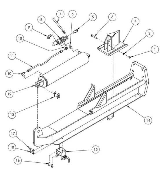 huskee log splitter parts diagram