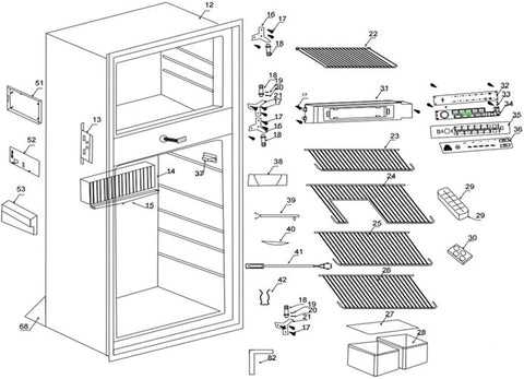 fridge parts diagram