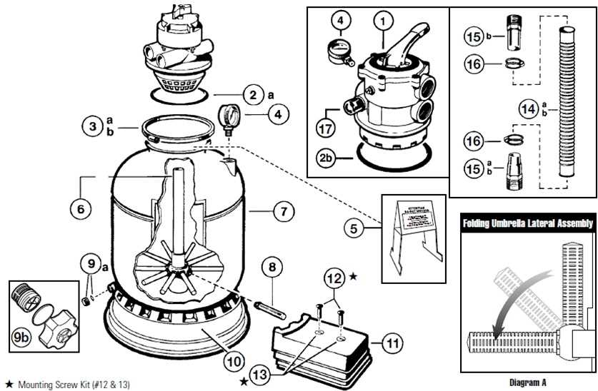 hayward pool sand filter parts diagram