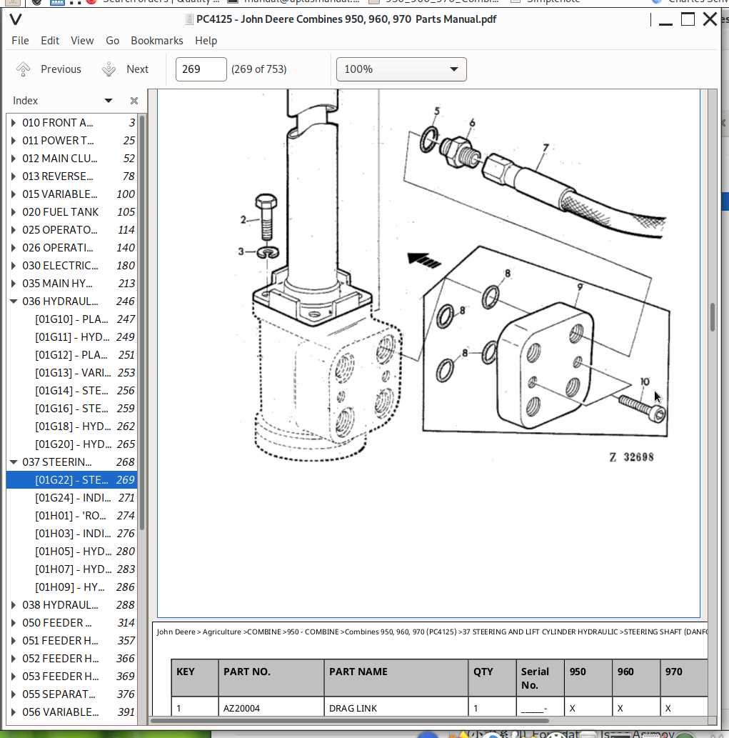 john deere 970 parts diagram