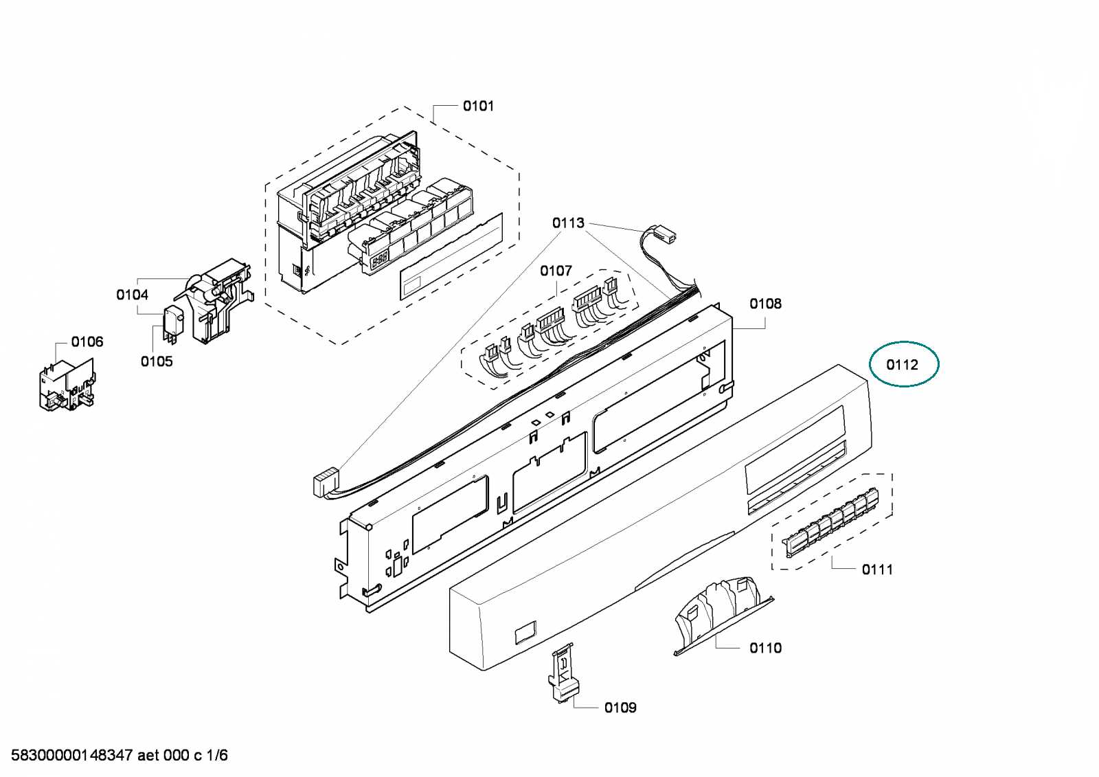 dishwasher parts diagram