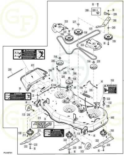 john deere 48 edge mower deck parts diagram