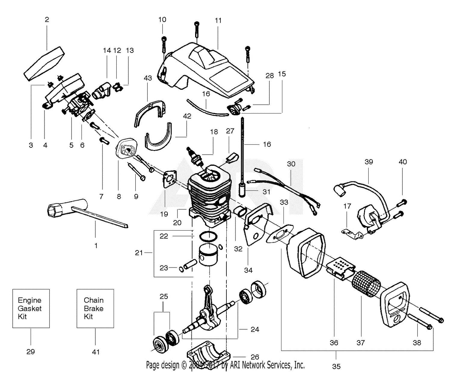 chainsaw parts diagram