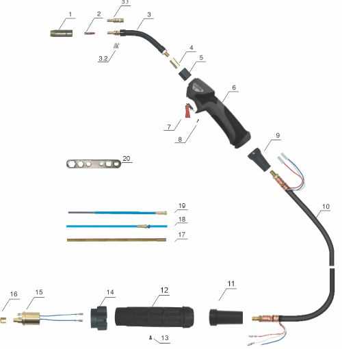 mig welder parts diagram