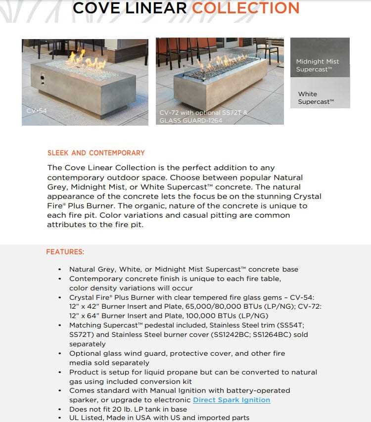 propane fire pit parts diagram