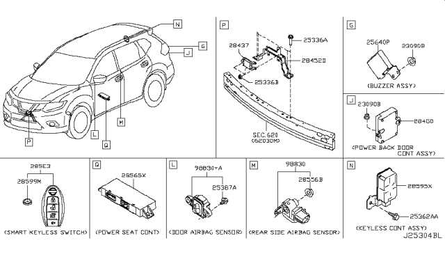 2018 nissan rogue parts diagram