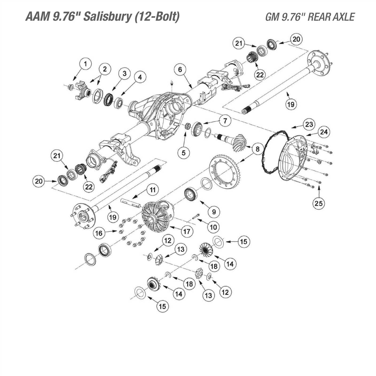 rear differential parts diagram