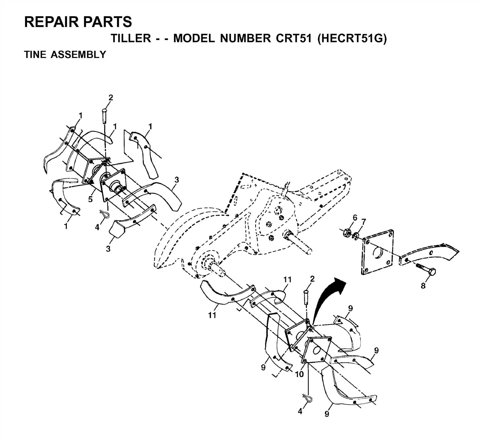 husqvarna tiller parts diagram