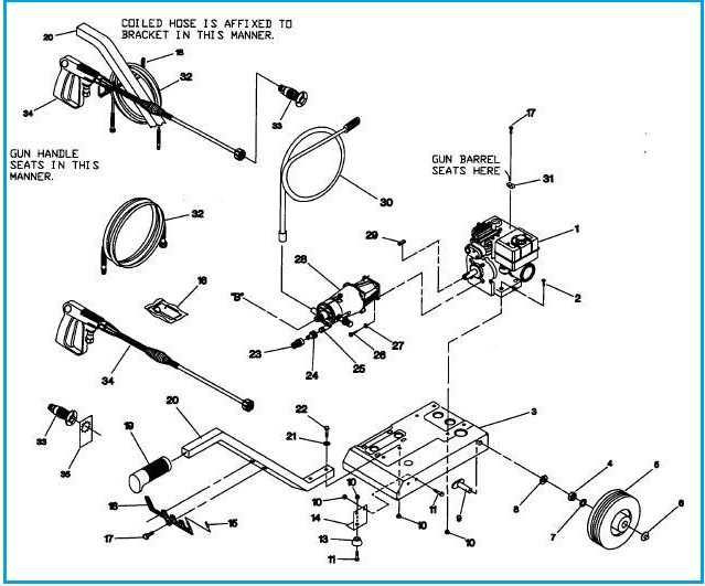 replacement pressure washer gun parts diagram