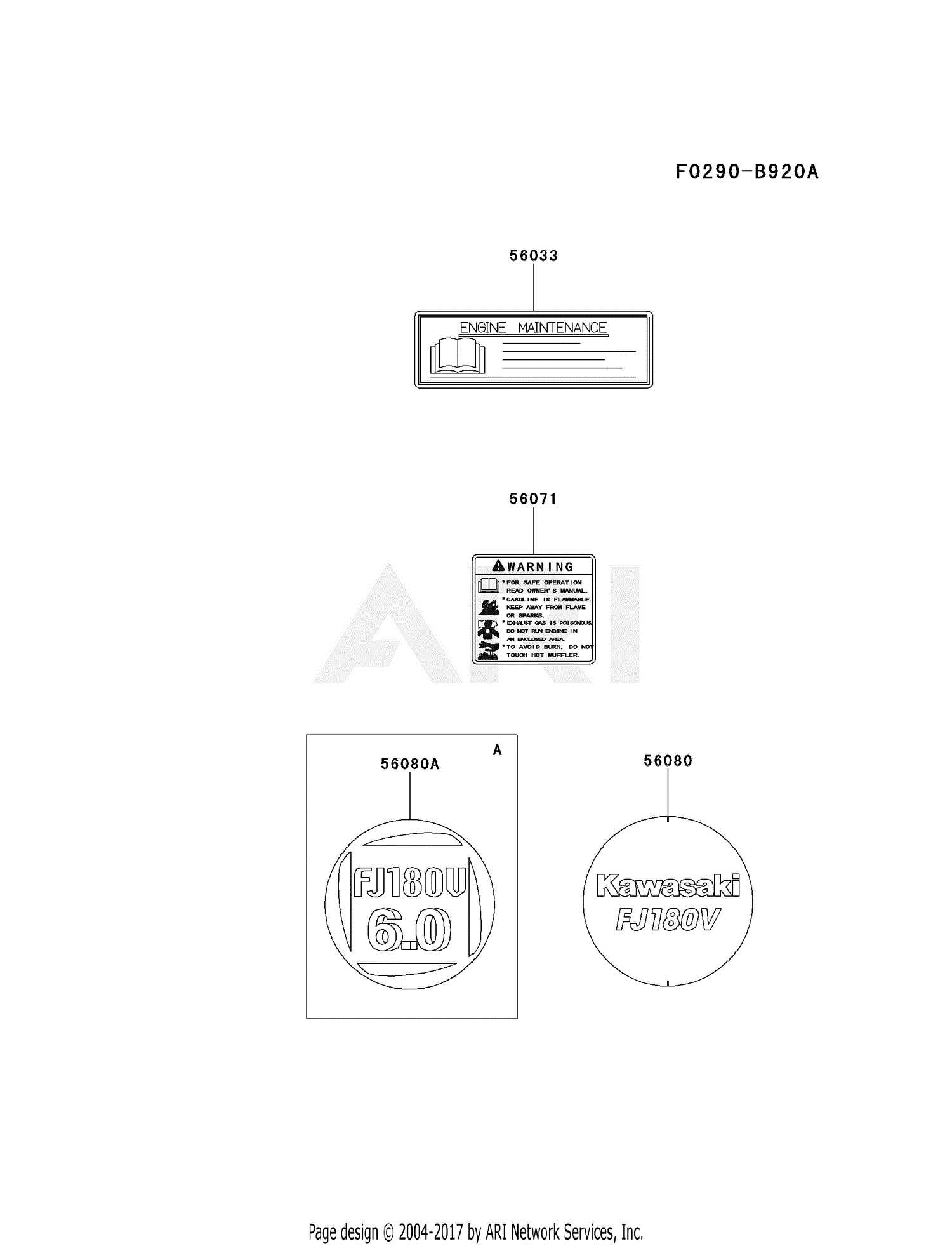 kawasaki fj180v parts diagram