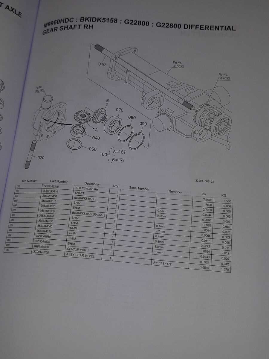 kubota tg1860 parts diagram