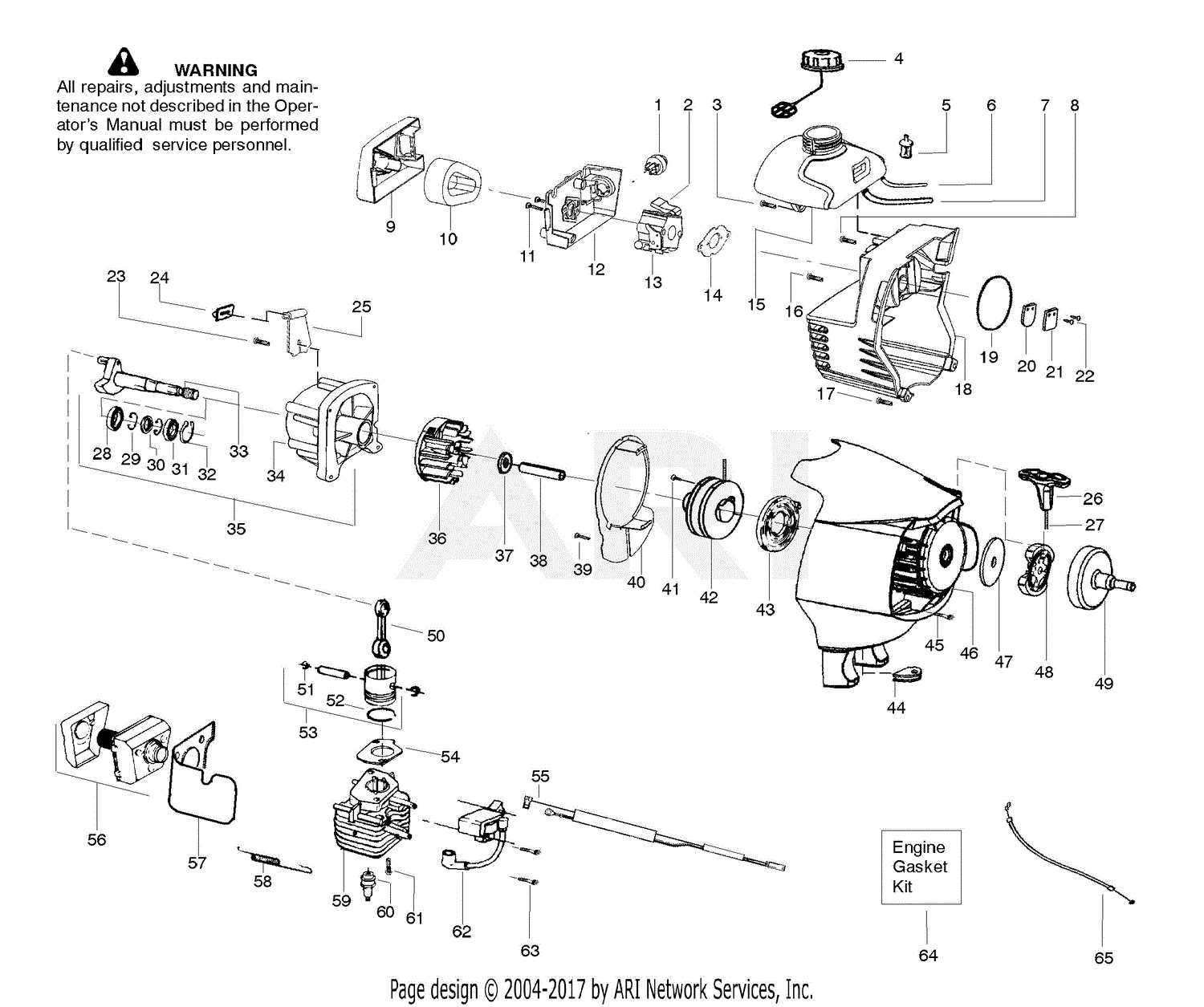 poulan pro 25cc pole saw parts diagram