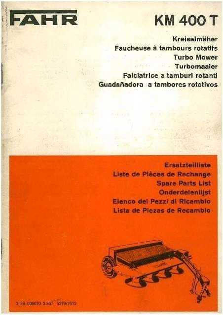 fahr kh40 tedder parts diagram