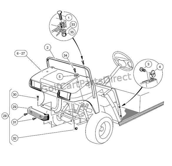 club car carryall parts diagram