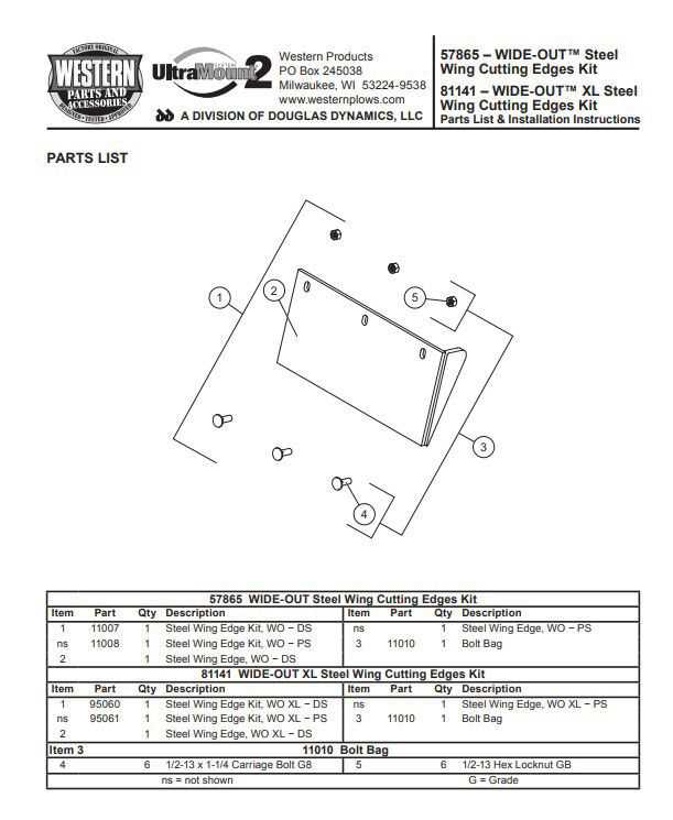 western wideout parts diagram